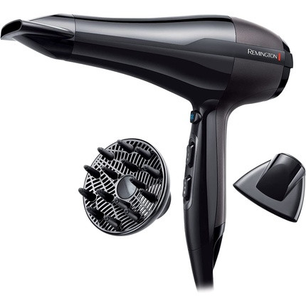 Remington Pro-Air Ionic Hair Dryer 2300W with Powerful AC Motor and Cold Shot - 3 Heat and 2 Speed Settings with 2 Styling Nozzles and Diffuser - Single Professional Hair Dryer