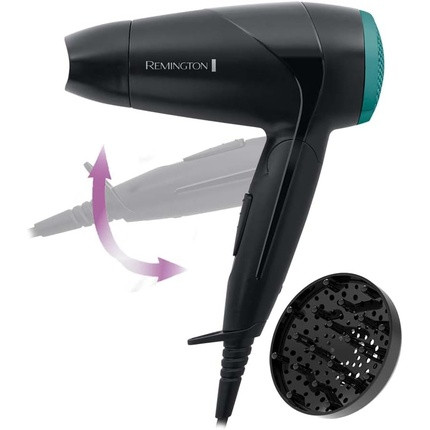 Remington On The Go Hair Dryer 2000W with Worldwide Voltage Adjustment Styling Nozzle and Diffuser - D1500