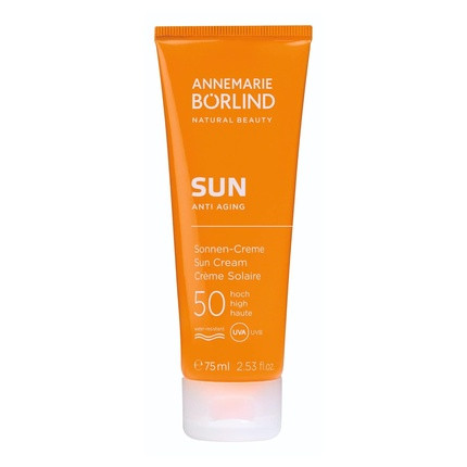 Annemarie Borlind Sun Anti-Aging Sunscreen SPF 50 75ml - Professional Protection from Harmful UV Rays, Intensively Moisturizing Vegetarian White