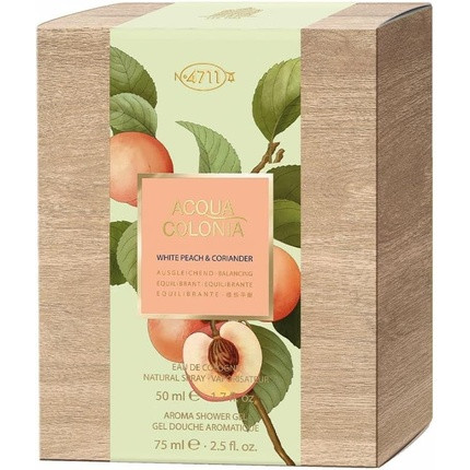 Acqua Colonia White Peach Coriander 2 Piece Gift Set: Eau De Cologne 50ml +Shower Gel 75ml