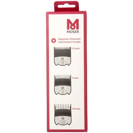 Wahl Moser 1801-7010 Set of Combs/Brushes 1.5/3/4.5mm