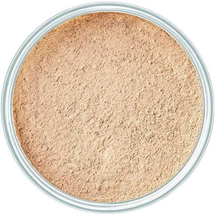 ARTDECO Mineral Powder Foundation Protective Loose Powder in Compact Form for a Smooth, Soft Matte Finish 15g - Light Beige