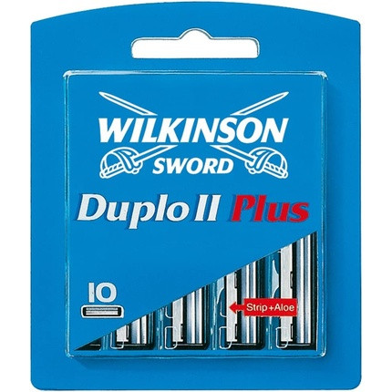 Wilkinson Sword Duplo II Plus Men's Razor Blades with Aloe Vera Strip