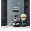 Wilkinson Sword Barber's Style for Men Authentic Collection Double Edge Razor with 5 Blades Shave Brush and Soap Bowl