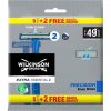 Wilkinson Sword Extra 2 Precision Disposable Razors for Men Non-Slip Handle and Cleaning Button