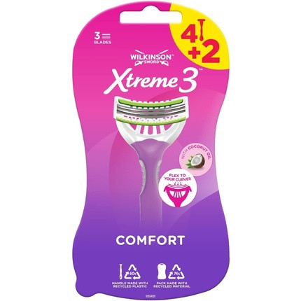 Wilkinson Sword Xtreme 3 Beauty Disposable Razor for Women 6 Count