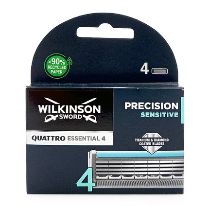 Wilkinson Sword Quattro Titanium Sensitive Essential Razor Blades 4 Precision X 40