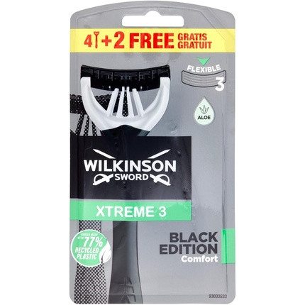 Wilkinson Sword Xtreme 3 Black Edition Comfort Men's 6 Disposable Razors