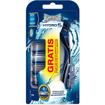 Wilkinson Sword Hydro 5 Advantage Pack Razor Blades with Men's Razor