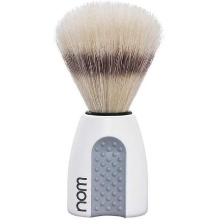 Nom Erik Natural Bristle Shaving Brush White Handle White Bristle