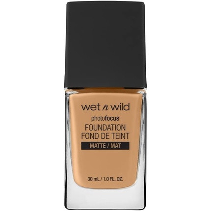 Wet 'n' Wild Photo Focus Foundation Matte High-Coverage Foundation with Light-Adjusting Complex Matte Finish Vegan Desert Beige