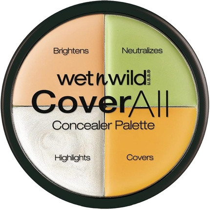 Wet 'n' Wild CoverAll Concealer Palette with Lightweight Formula for Flawless Finish - Blemish Covering and Easy-to-Blend Application