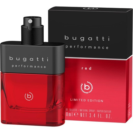 Bugatti Performance Red Men's Perfume 100ml Oriental Fougères Eau de Toilette with Grapefruit, Lavender, Patchouli & Sandalwood