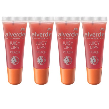 alverde NATURKOSMETIK Juicy Lips Peach Lip Gloss with Peach Kernel Oil 8ml