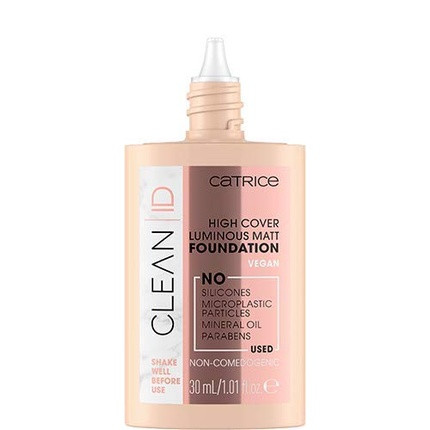 Catrice Clean ID High Cover Luminous Matt Foundation Makeup 30ml - Nr. 025 Warm Peach