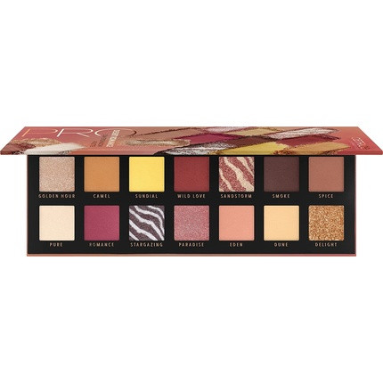 Catrice Pro Desert Romance Slim Eyeshadow Palette 14 Colors Glitter Intense Matte Metallic Natural Vegan - 10.6g