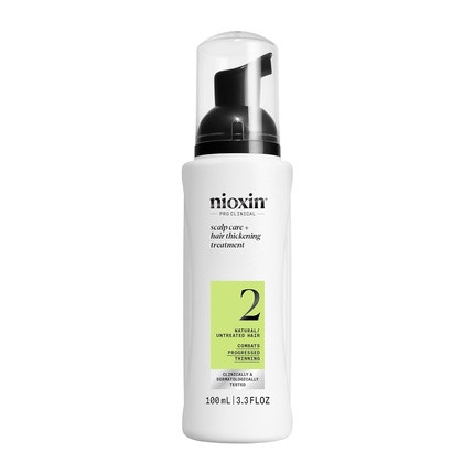 Nioxin Scalp + Hair System 2 Hair Thickening Treatment with Niacinamide Serum for Untreated, Visibly Thinning Hair with Biotin & Caffeine 100ml