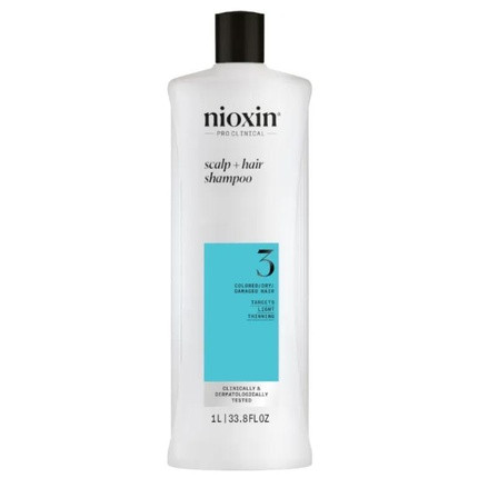 Nioxin 3 Shampoo For Colored Hair With Light Thinning - 1000 Ml