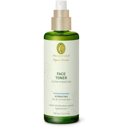 PRIMAVERA Ultra Hydrating Face Toner 100ml - Natural Cosmetics for Normal to Dry Skin - Vegan