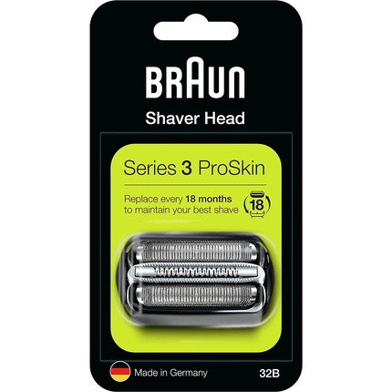 Braun Series 3 Electric Shaver Replacement Head Compatible with All Series 3 ProSkin Electric Shavers 32B Black