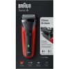 Braun 300S Electric Shaver - Black Red