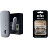 Braun PowerCase Electric Shaver Charging Case for Series 9 & 8 Shavers with 50% More Battery and Replacement Head 94M - Silver