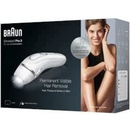 Braun Silk-Expert Pro 3 PL3020 IPL Hair Removal Device for Women White/Silver