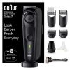 Braun Beard Trimmer Men's Beard Trimmer/Trimmer/Hair Clipper Professional 40 Settings Charging Station Travel Case Beard Template 100 Min. Cordless Runtime BT7440