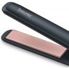 Beurer HS 30 Hair Straightener with Ceramic Tourmaline Coating and Fast Heating Black/Rose