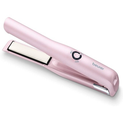 Beurer HS20 Cordless Rechargeable Hair Straightener with USB Charging Cable 3 Fast-Heating Temperature Settings and Heat-Resistant Cover