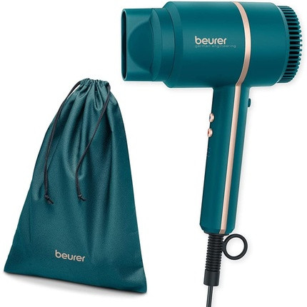 Beurer HC 35 Ocean Hair Dryer with Ion Function for Shiny and Smooth Hair 1600-2000 Watt Petrol