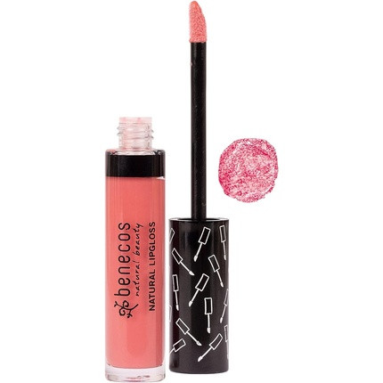 Benecos Natural Cosmetics Lipgloss Organic Vegetable Oils and Vitamin E Talkfree Flamingo 5ml