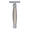 MERKUR 43C Safety Razor Stainless Steel and Chrome Straight Cut Closed Comb Ideal for Wet Shaving Zinc Die-Cast Brass Handle Made in Germany