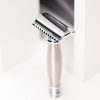 MERKUR 43C Safety Razor Stainless Steel and Chrome Straight Cut Closed Comb Ideal for Wet Shaving Zinc Die-Cast Brass Handle Made in Germany