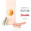 ruhi Premium Designer Rose Gold Brass Sustainable Safety Razor for Women with 5 ASTRA Razor Blades Zero Waste