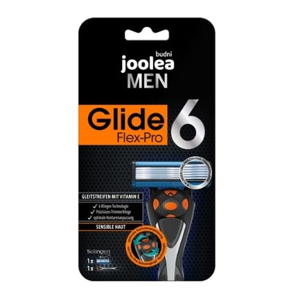 Joolea Men Glide Flex-Pro 6 Razor for Sensitive Skin with Replacement Cartridge - Product from Germany