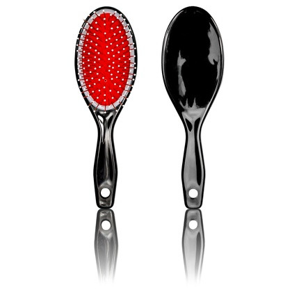 Noble Hairbrush in Black/Red Care and Styling Travel Brush