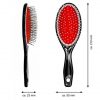 Noble Hairbrush in Black/Red Care and Styling Travel Brush