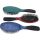 61676 Massage Hairbrush 22cm Oval Rubber Grip Green/Black