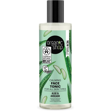 Organic Shop Calming Face Tonic with Avocado and Aloe for All Skin Types 150ml