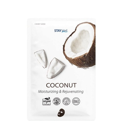 Vegan COCONUT Hydrating Sheet Mask - 1 Piece STAY WELL