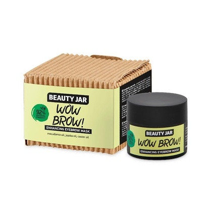 Beauty Jar WOW BROW! Eyebrow Enhancement Mask with Macadamia Oil, Jojoba Oil, and Castor Oil 15ml