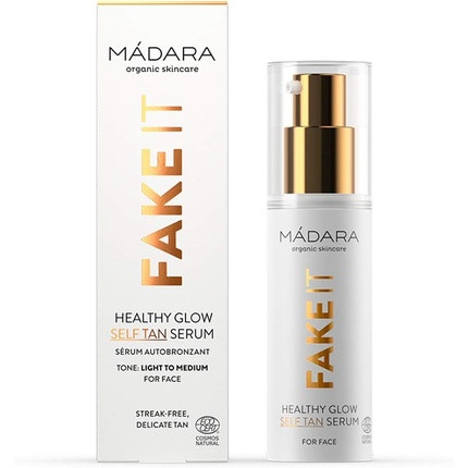 MÁDARA Organic Skincare Fake It Healthy Glow Self Tan Serum For Face 30ml