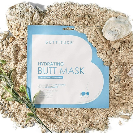 Buttitude FDA-Approved Hydrating and Rejuvenating Butt Hydrogel Sheet Mask with Jeju Island Lava Seawater - Ultimate Butt Care