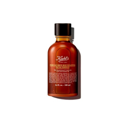 Kiehl's Ferulic Brew Antioxidant Facial Treatment with Lactic Acid Face Toner for Dull Skin Boosts Glow Smooths Skin Texture Reduces Fine Lines with Squalane & AHAs All Skin Types 3.4 Fl Oz