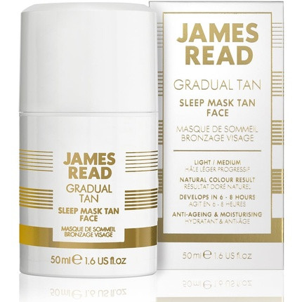 James Read Sleep Mask Overnight Gradual Tan Gel for the Face Light to Medium Tone 50ml