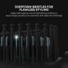 Revamp Progloss Deepform Ceramic Straightening Brush - Hairbrush & Straightener for Reduced Styling Time with Heated Ceramic Bristles and 5 Temperature Settings for Wet or Dry Hair Black