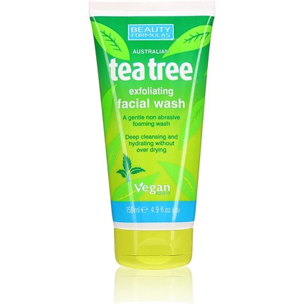 Beauty Formulas Australian Tea Tree Face Scrub Cleanser 150ml