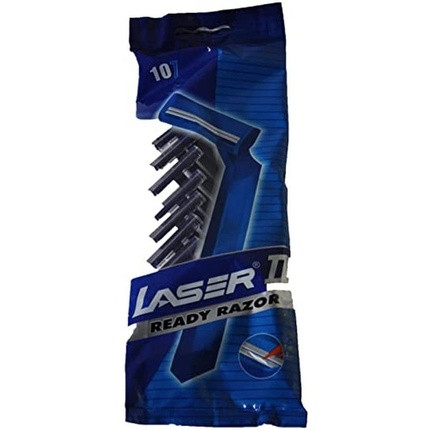 Laser Twin II Disposable Razor Pack of 10 Razors with Double Blades