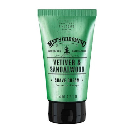 Scottish Fine Soaps Vetiver & Sandalwood Shave Cream 150ml